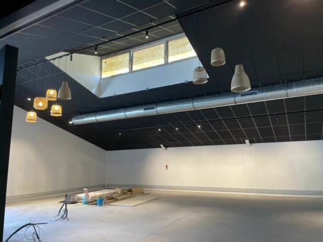 Faux plafond avec habillage skydome installé par la société près de Vaugneray